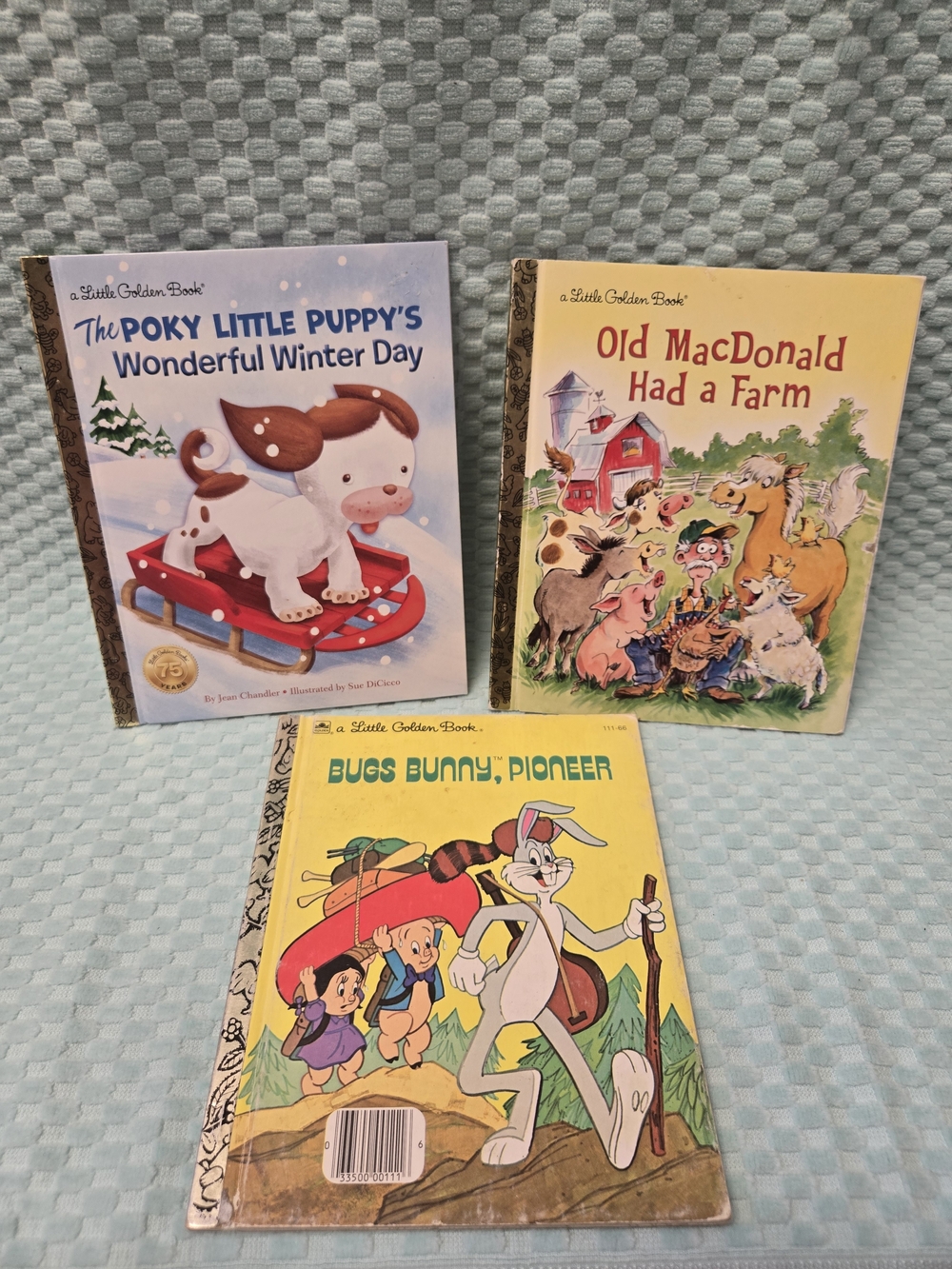Little Golden Books Set - Poky Little Puppy, Old MacDonald, Bugs Bunny